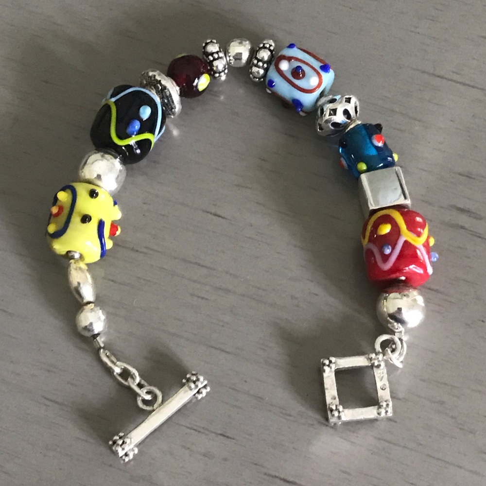 Silpada Lampwork Glass Bead Bracelet
